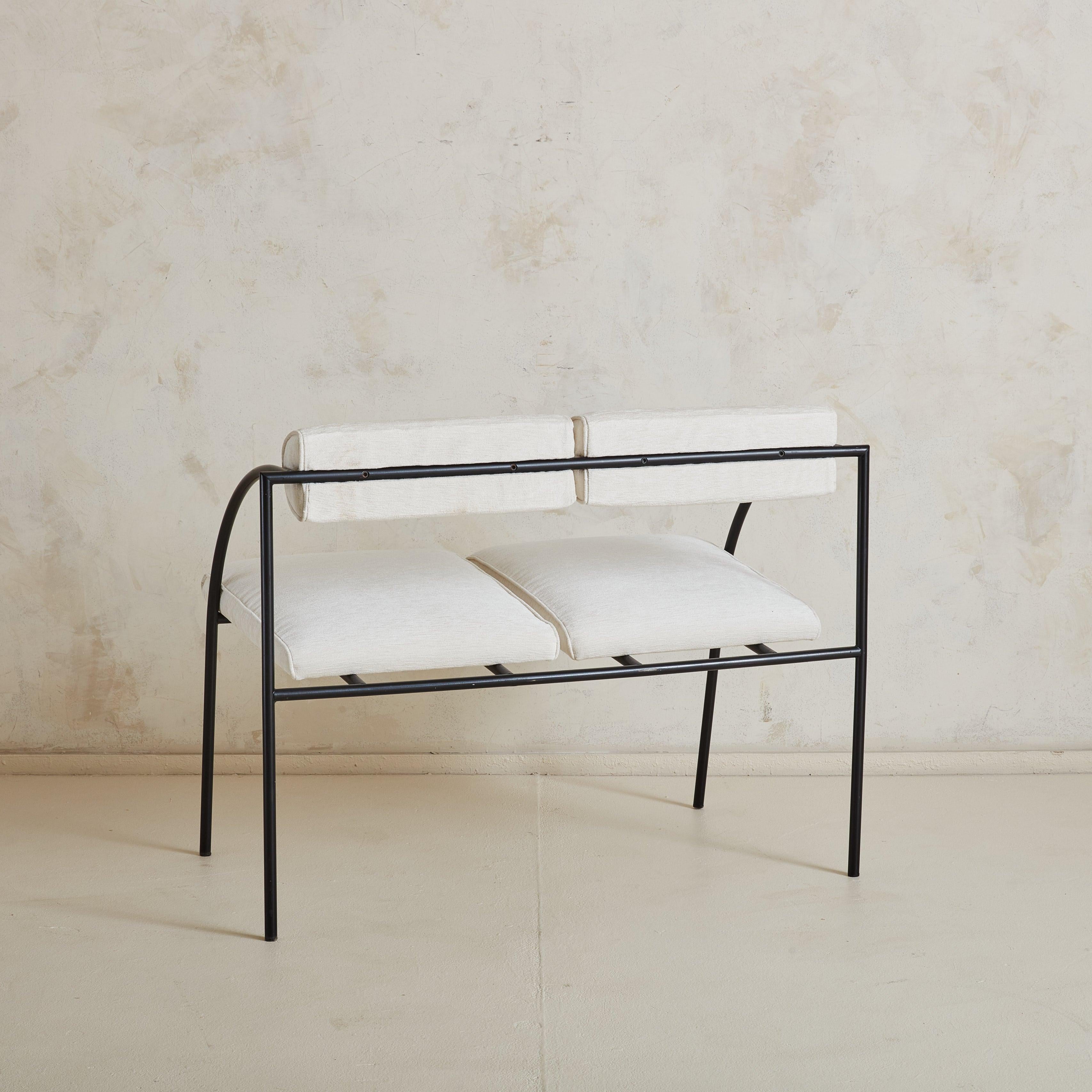 ‘Vienna' Black Metal Settee by Rodney Kinsman for Bieffeplast, Italy 1980s For Sale 3
