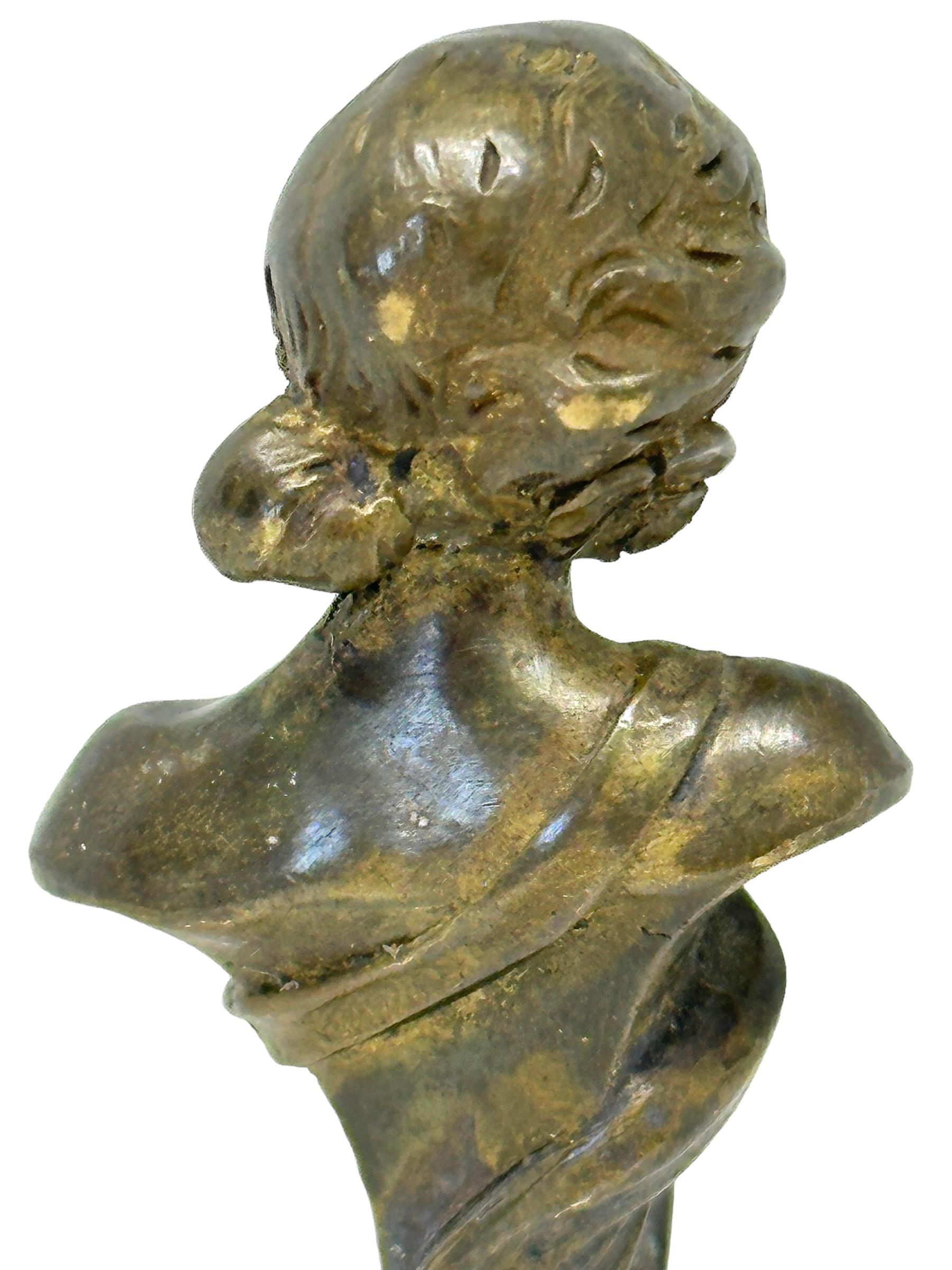 Vienna Bronze Jugendstil Damenbüste Signet Antik, Österreich, 1900er im Angebot 2