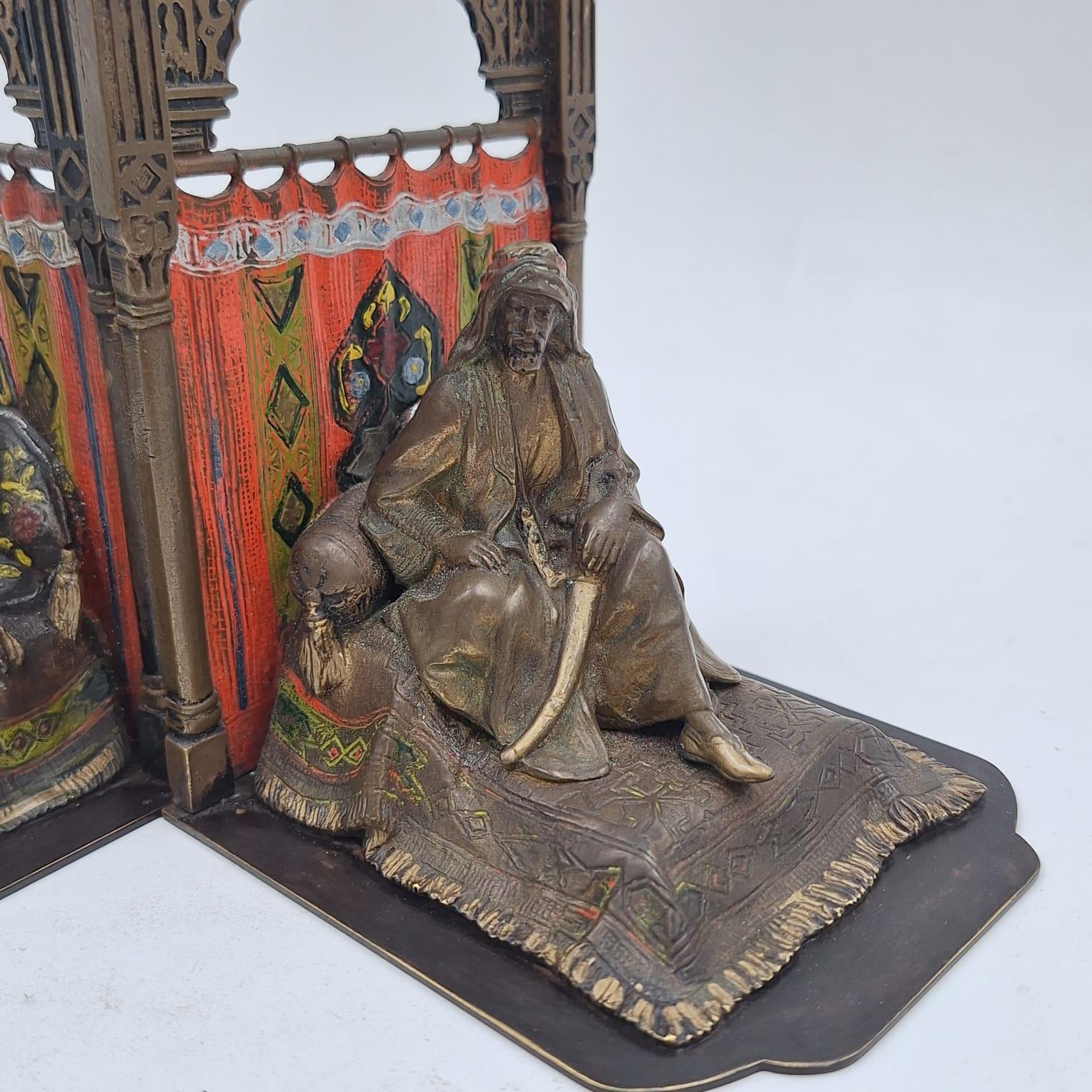 Austrian Vienna bronze bookend For Sale