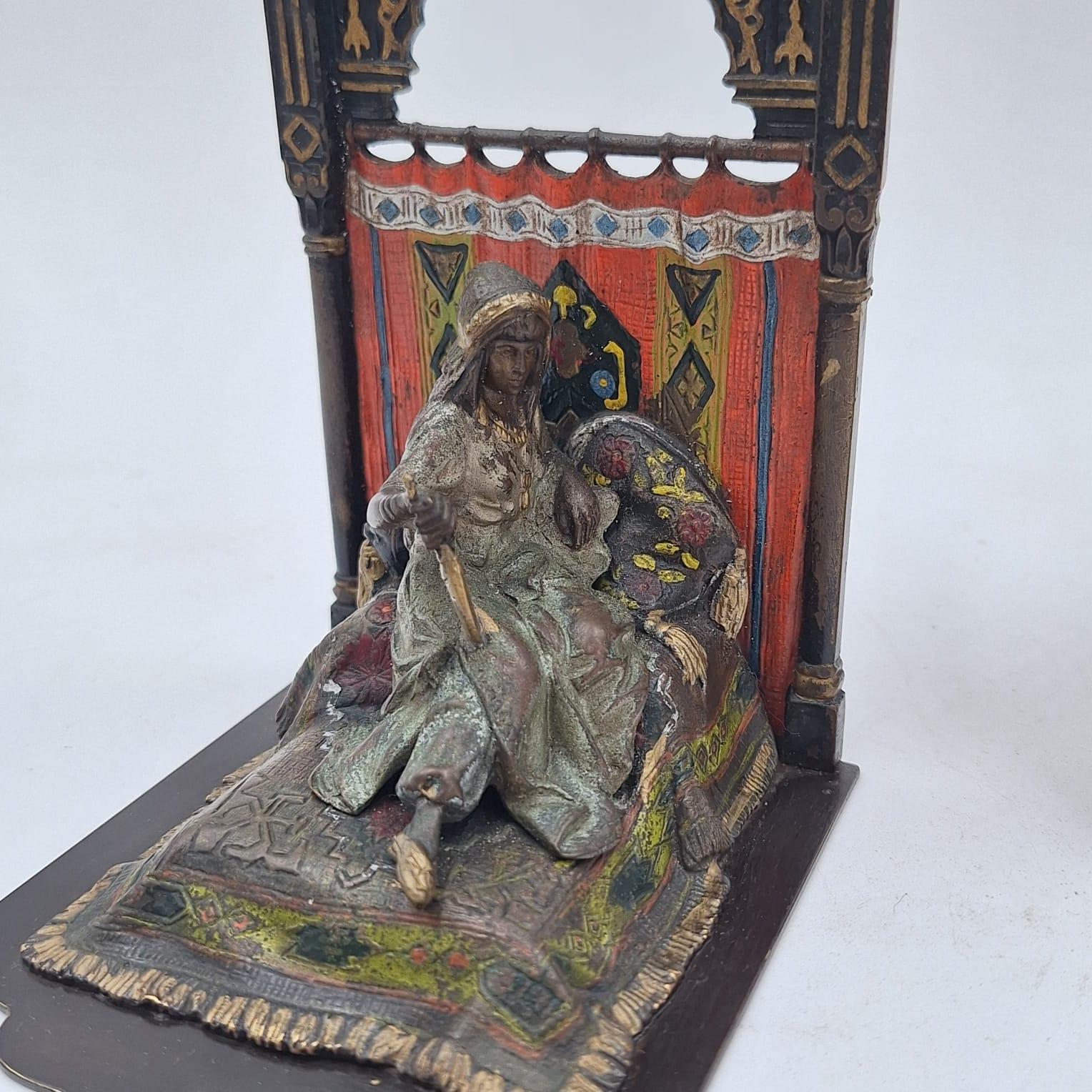 Early 20th Century Vienna bronze bookend For Sale