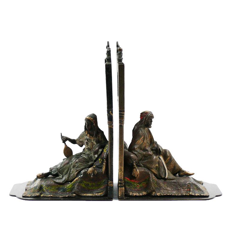 Bronze Vienna bronze bookend For Sale