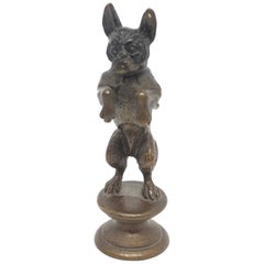 Vienna Bronze Bulldog Signet Antique, Austria, 1910s
