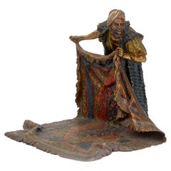 Vintage Vienna bronze carpet seller