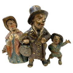 Vienna Bronze Charles Dickens Christmas Carol Style Figural Group