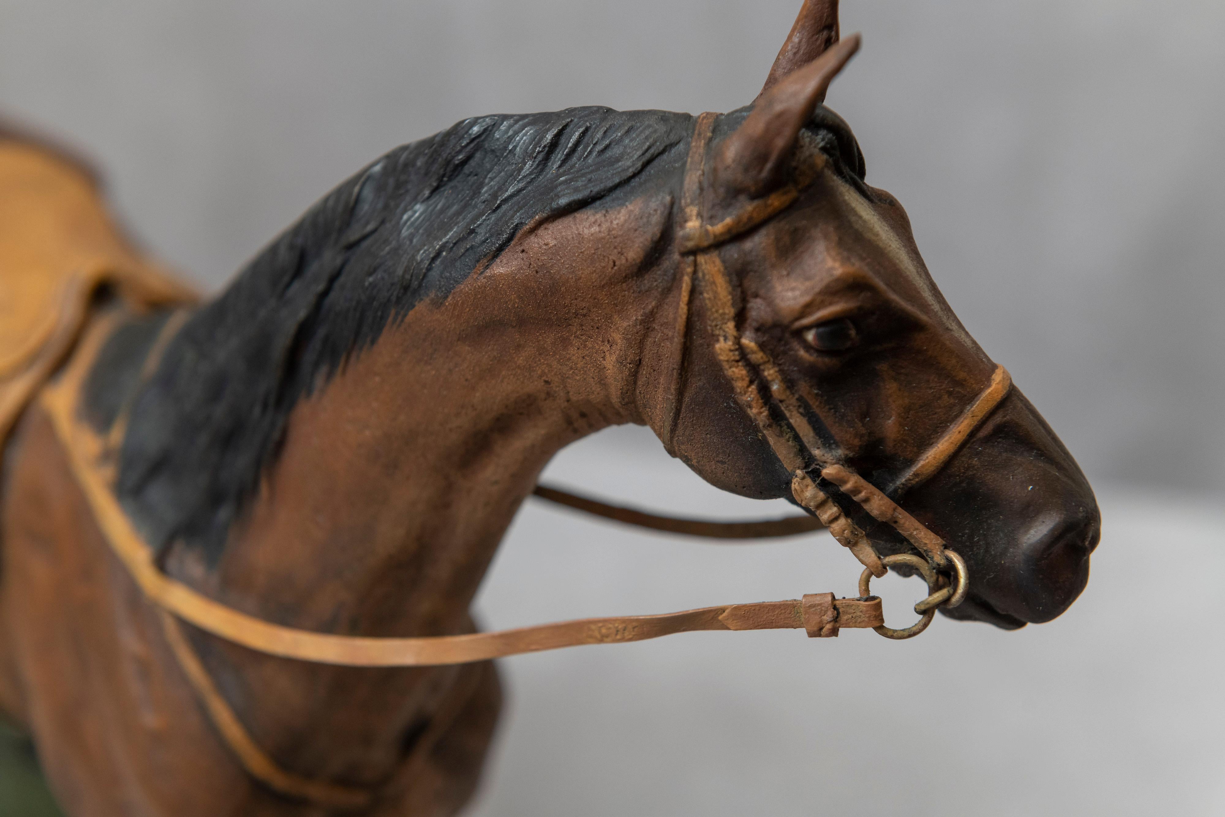 Vienna Bronze Cold Painted Horse, Signed Kauba, circa 1900 In Good Condition In Petaluma, CA