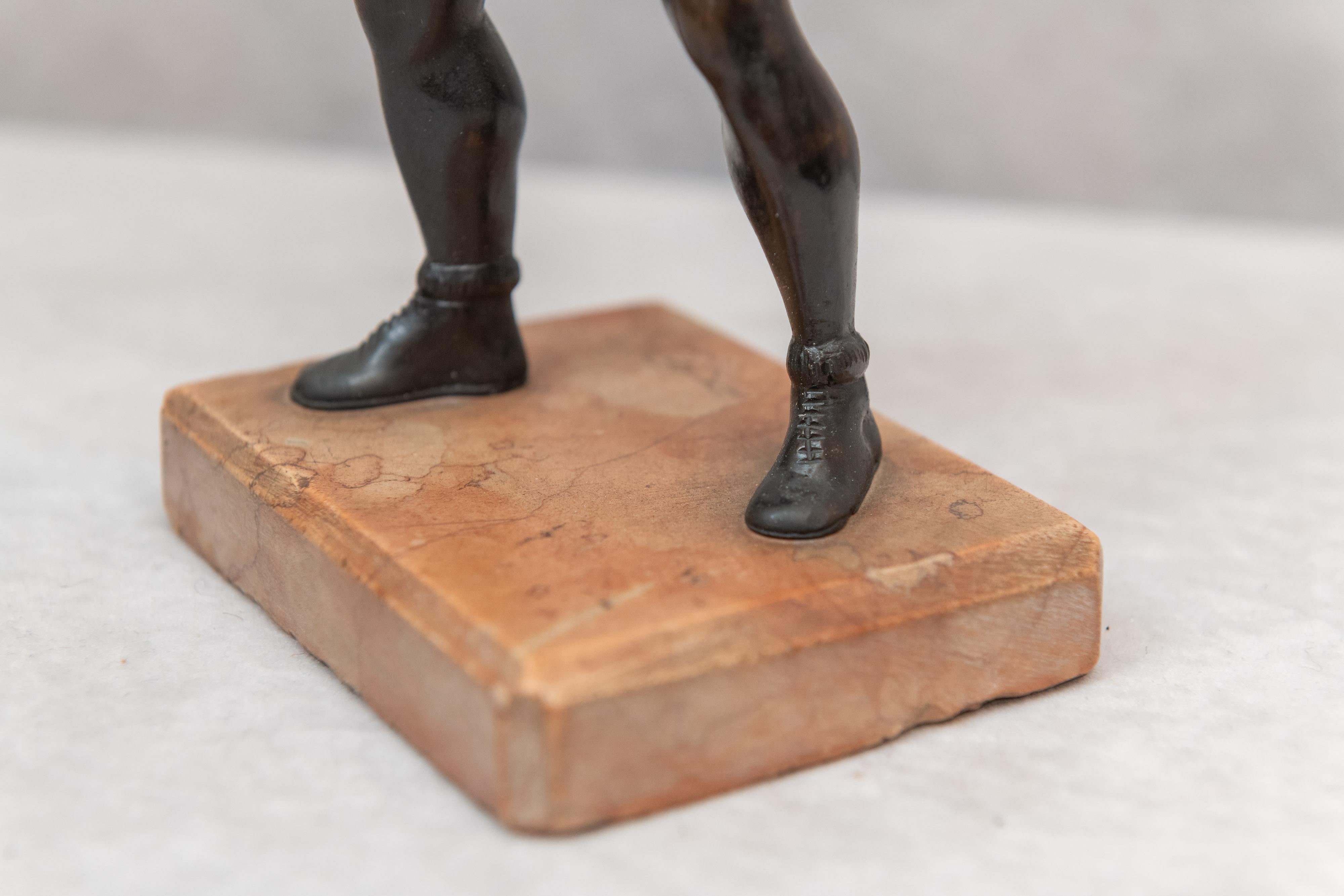 Vienna Bronze Figure of a Weightlifter, circa 1920 In Excellent Condition In Petaluma, CA