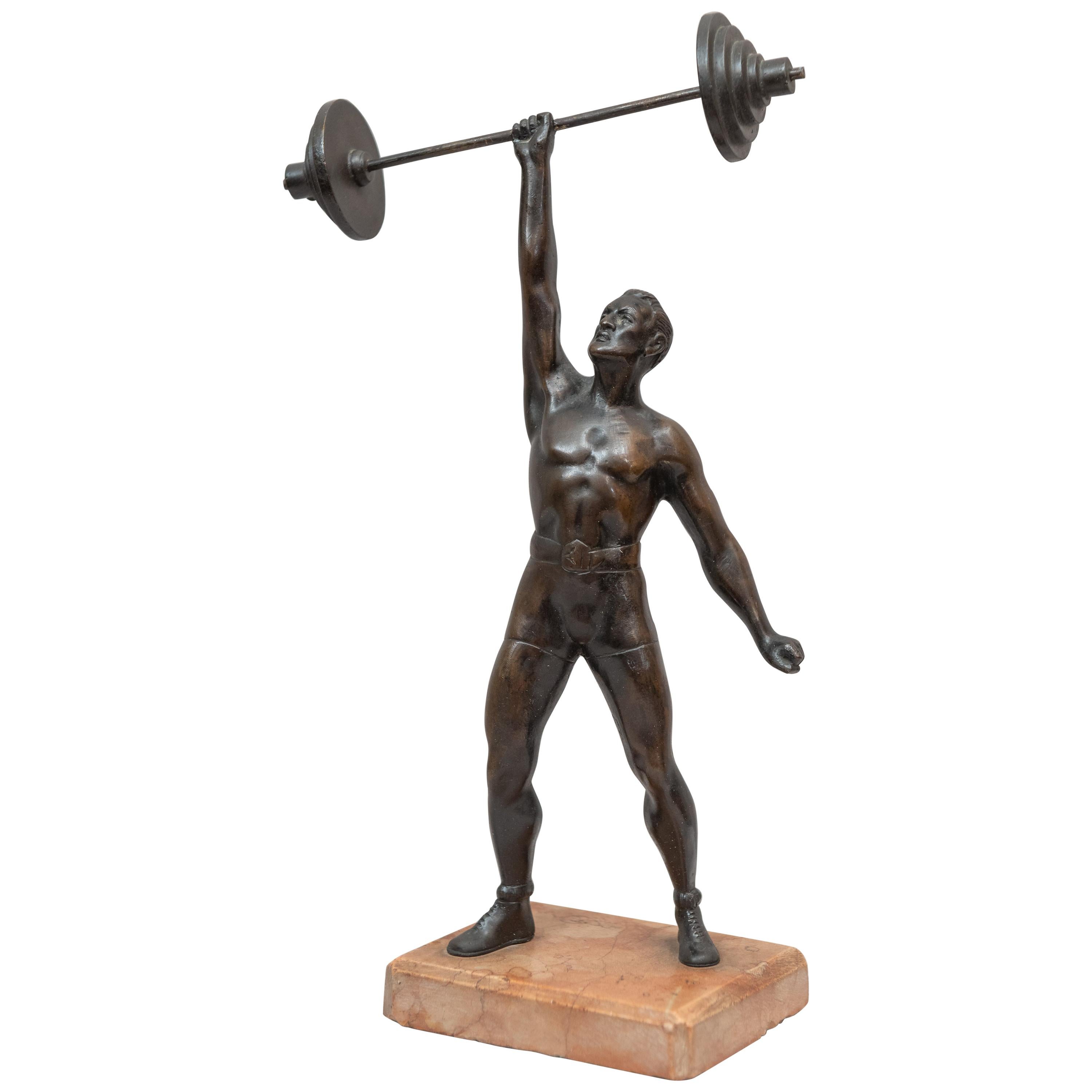 Vienna Bronze Figure of a Weightlifter, circa 1920