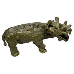 Antique Vienna Bronze Hippopotamus, Attributed to Bergmann Foundry