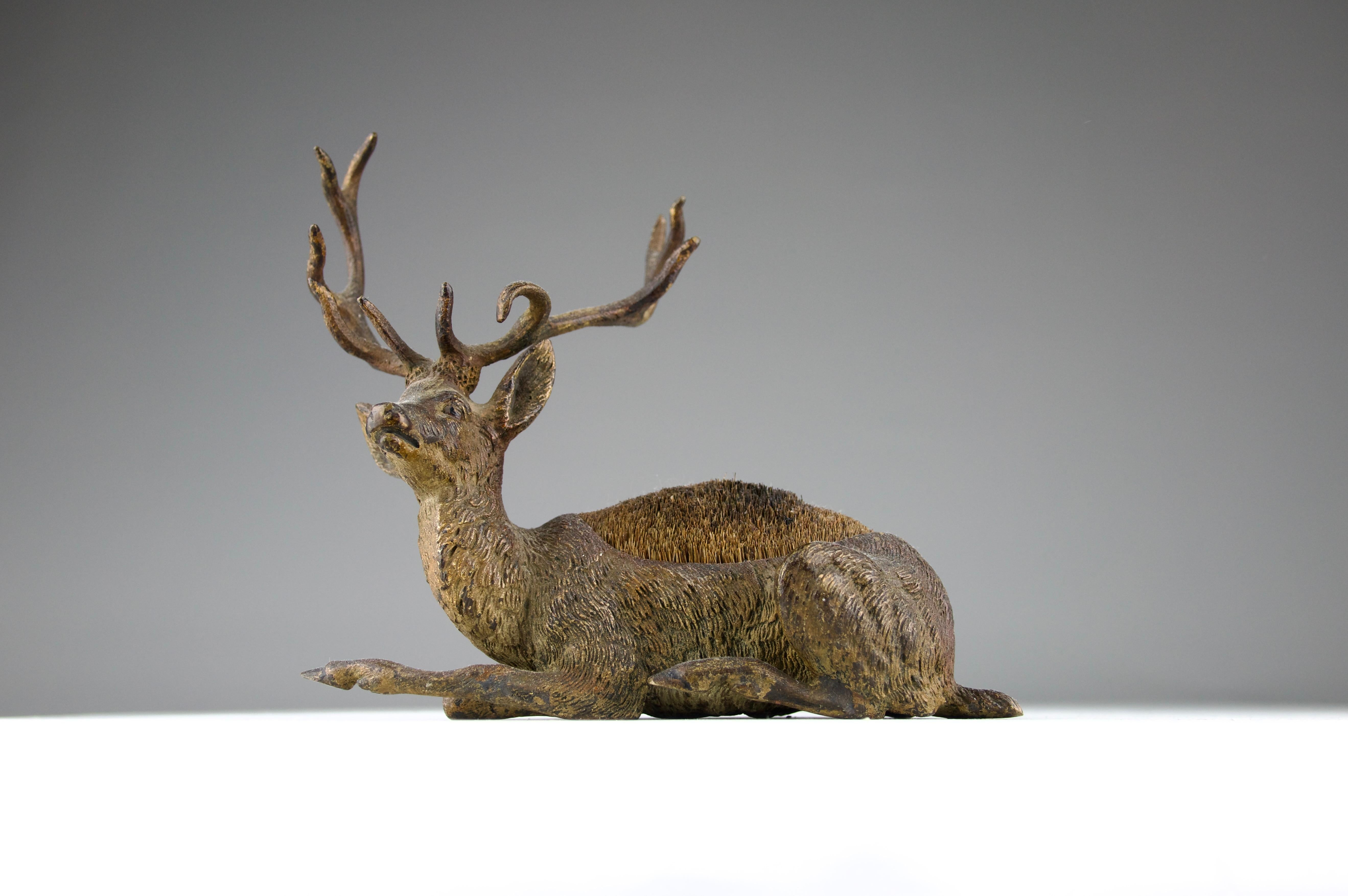 French Vienna Bronzes, Deer and Doe Sculptures, 19th Century For Sale