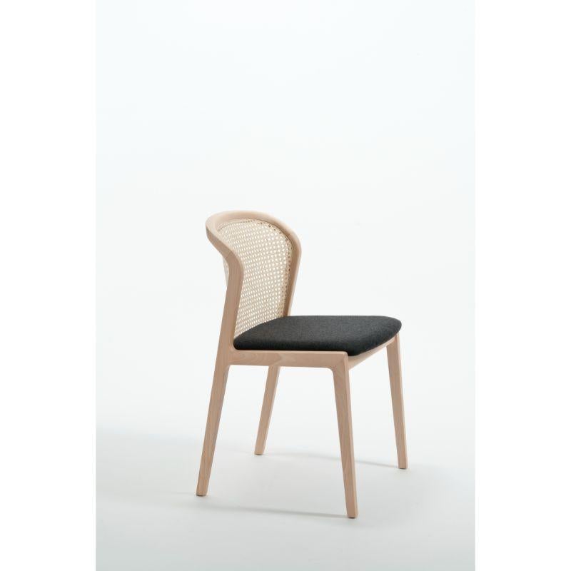 Vienna Chair, Natural Beech Wood, and Nord Wool Anthracite by Colé Italia with Emmanuel Gallina
Dimensions: H 78, W 48, D 50 cm
Materials: Natural Beechwood chair with straw back and upholstered seat

Also Available: Vienna Canaletto, Vienna