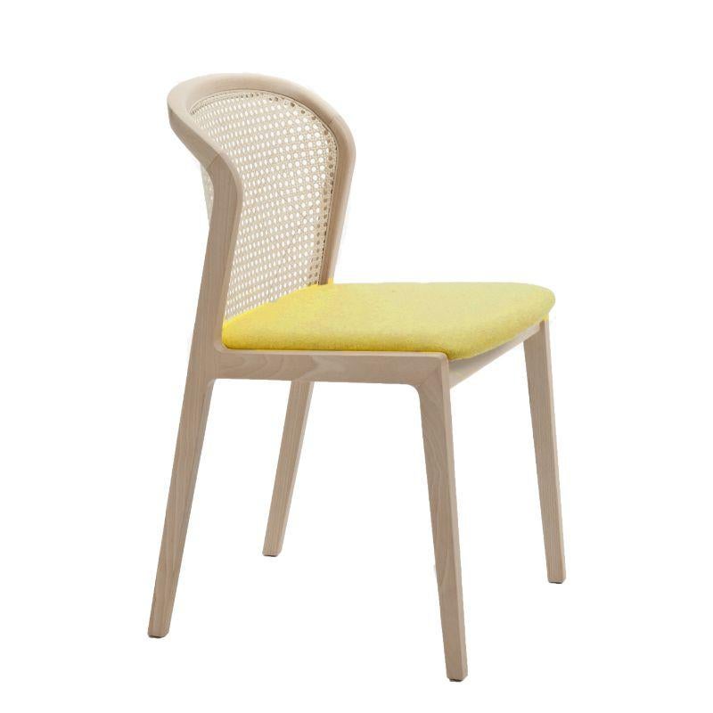 Vienna chair, natural beech wood, and nord wool - Ocre by Colé Italia with Emmanuel Gallina
Dimensions: H 78, W 48, D 50 cm
Materials: natural beechwood chair with straw back and upholstered seat

Also available: Vienna Canaletto, Vienna little