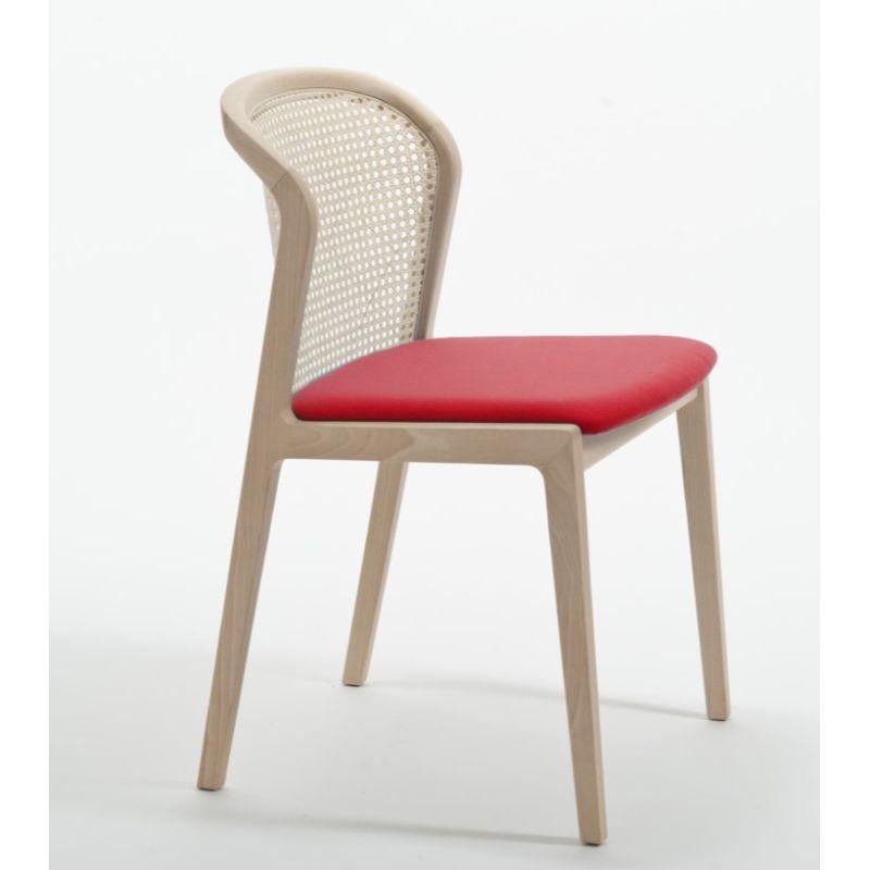 Modern Vienna Chair, Beech Wood, Red by Colé Italia