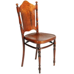 Wiener Stuhl, um 1875, Jacob & Josef Kohn. Gebogenes, gedrechseltes und gebeiztes Holz