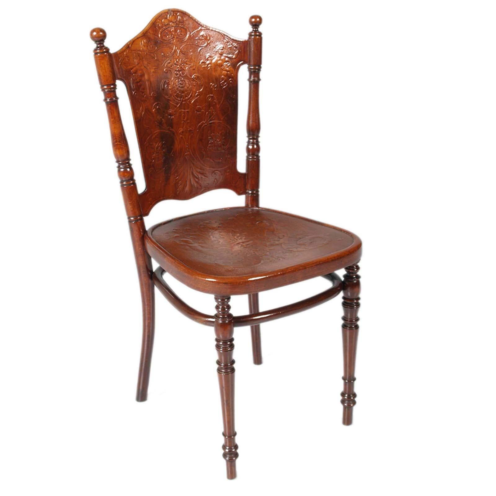 Wiener Stuhl, um 1875, Jacob & Josef Kohn. Gebogenes, gedrechseltes und gebeiztes Holz (Art nouveau) im Angebot