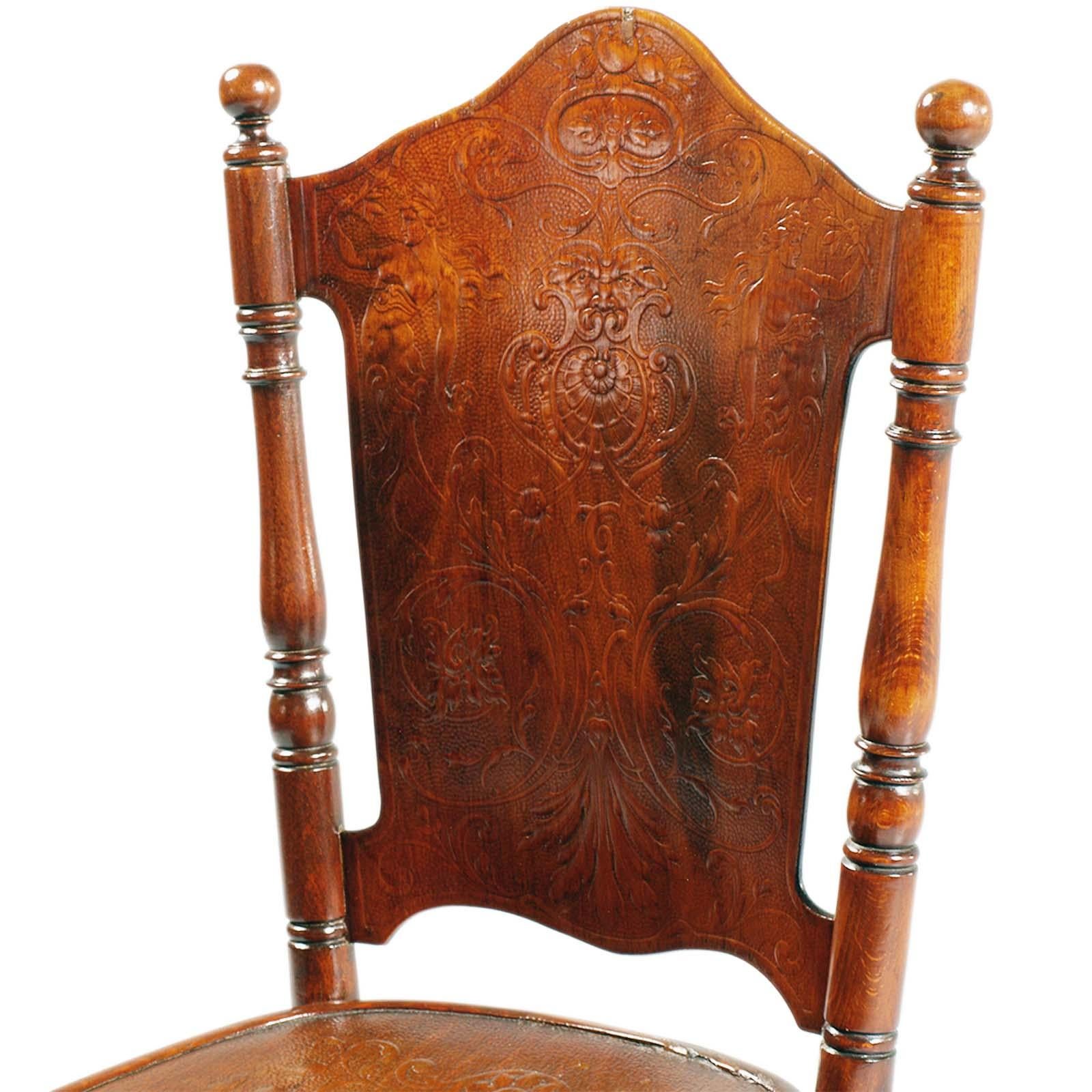 Wiener Stuhl, um 1875, Jacob & Josef Kohn. Gebogenes, gedrechseltes und gebeiztes Holz im Zustand „Gut“ im Angebot in Vigonza, Padua