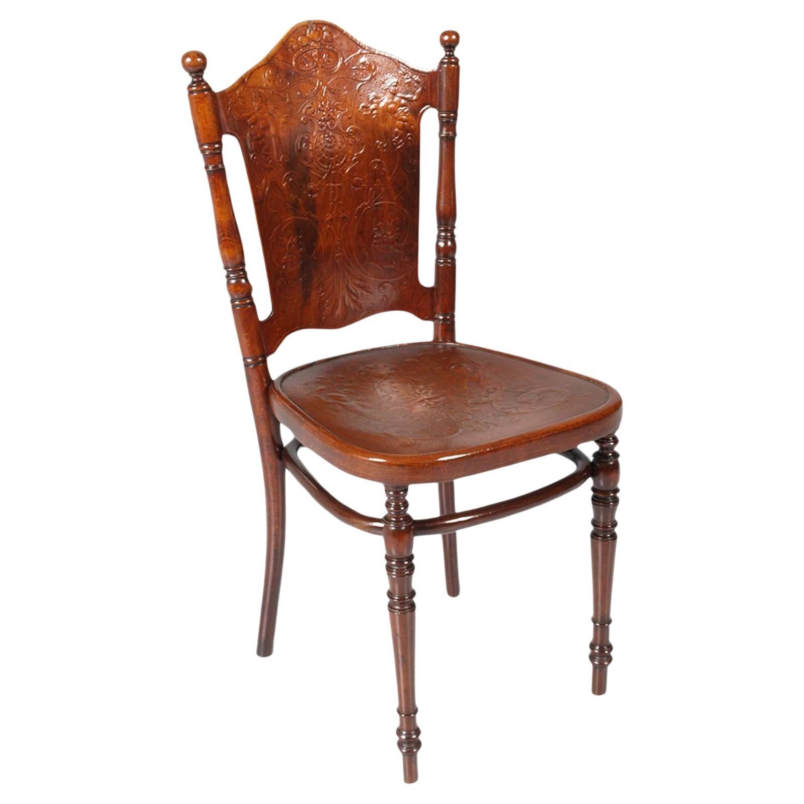 Vienna Chair, circa 1875, Jacob & Josef Kohn. Bent, Turned and Stained Wood