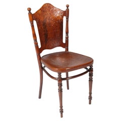 Wiener Stuhl, um 1875, Jacob & Josef Kohn. Gebogenes, gedrechseltes und gebeiztes Holz