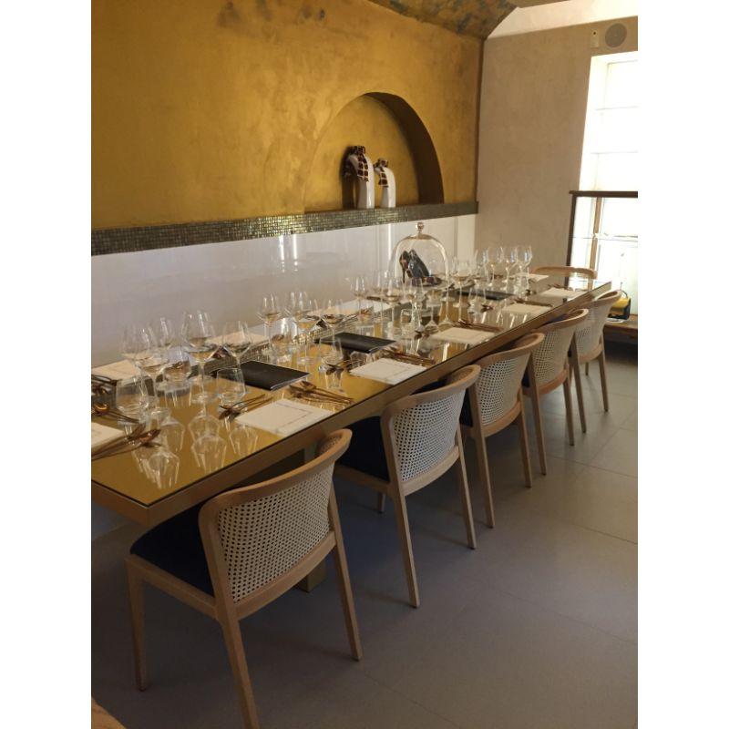 Silla Viena, madera de haya natural, contorno de lana nord beige by Colé Italia Lana en venta