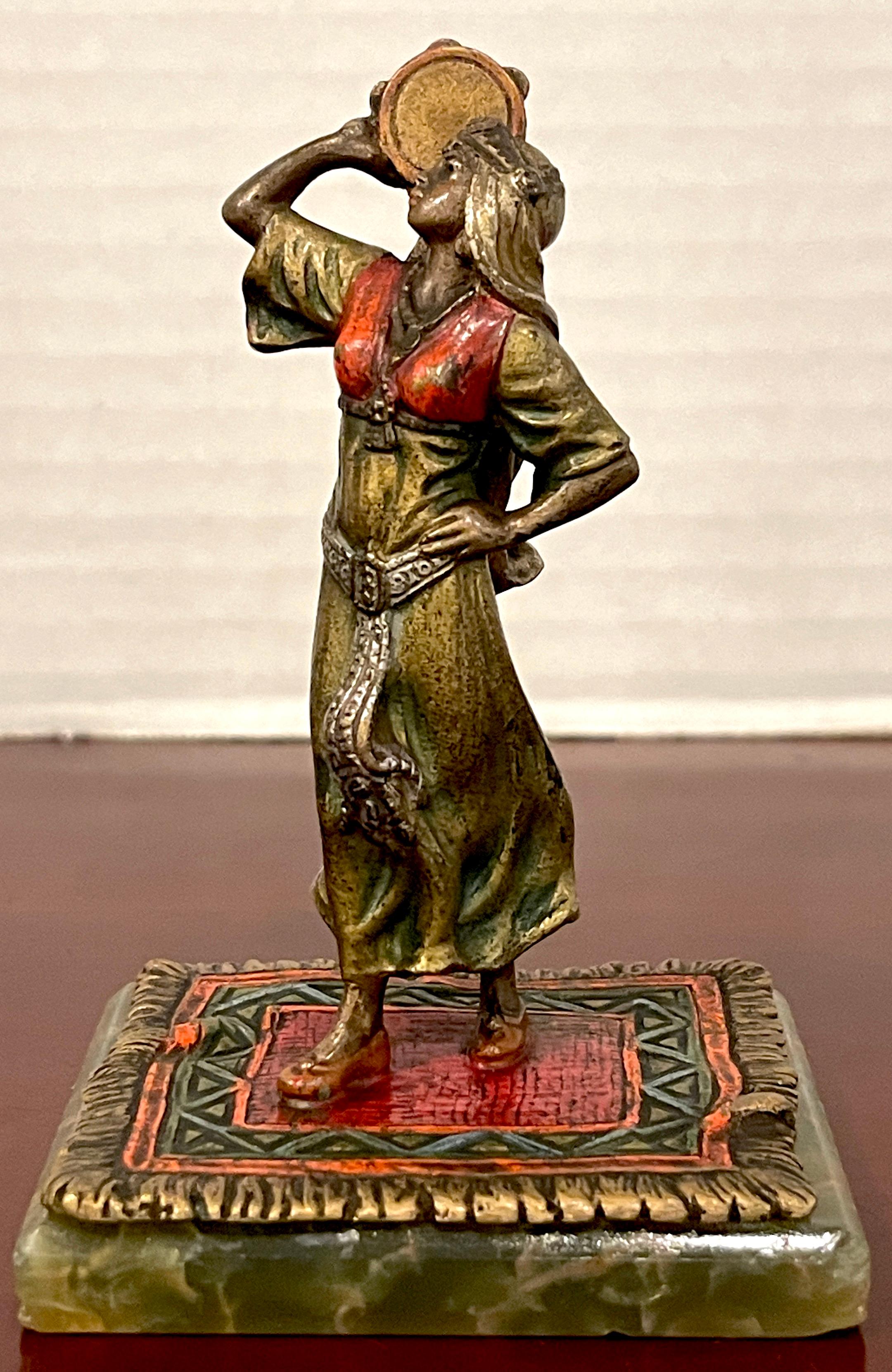 Belle Époque Vienna Cold Painted Bronze 'Carmen' Attributed to Bergman For Sale