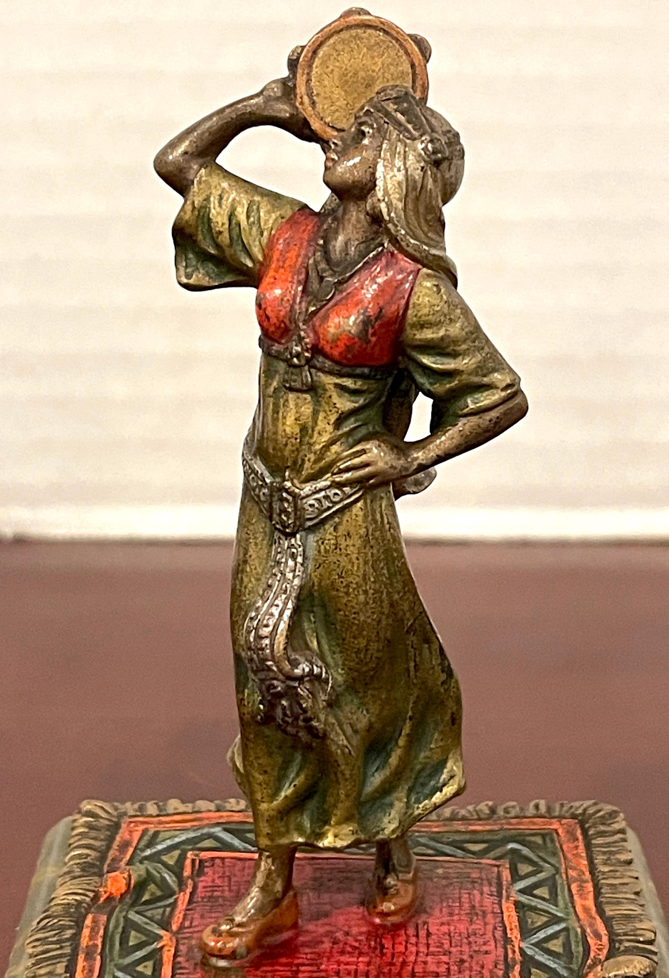Polychromed Vienna Cold Painted Bronze 'Carmen' Attributed to Bergman For Sale