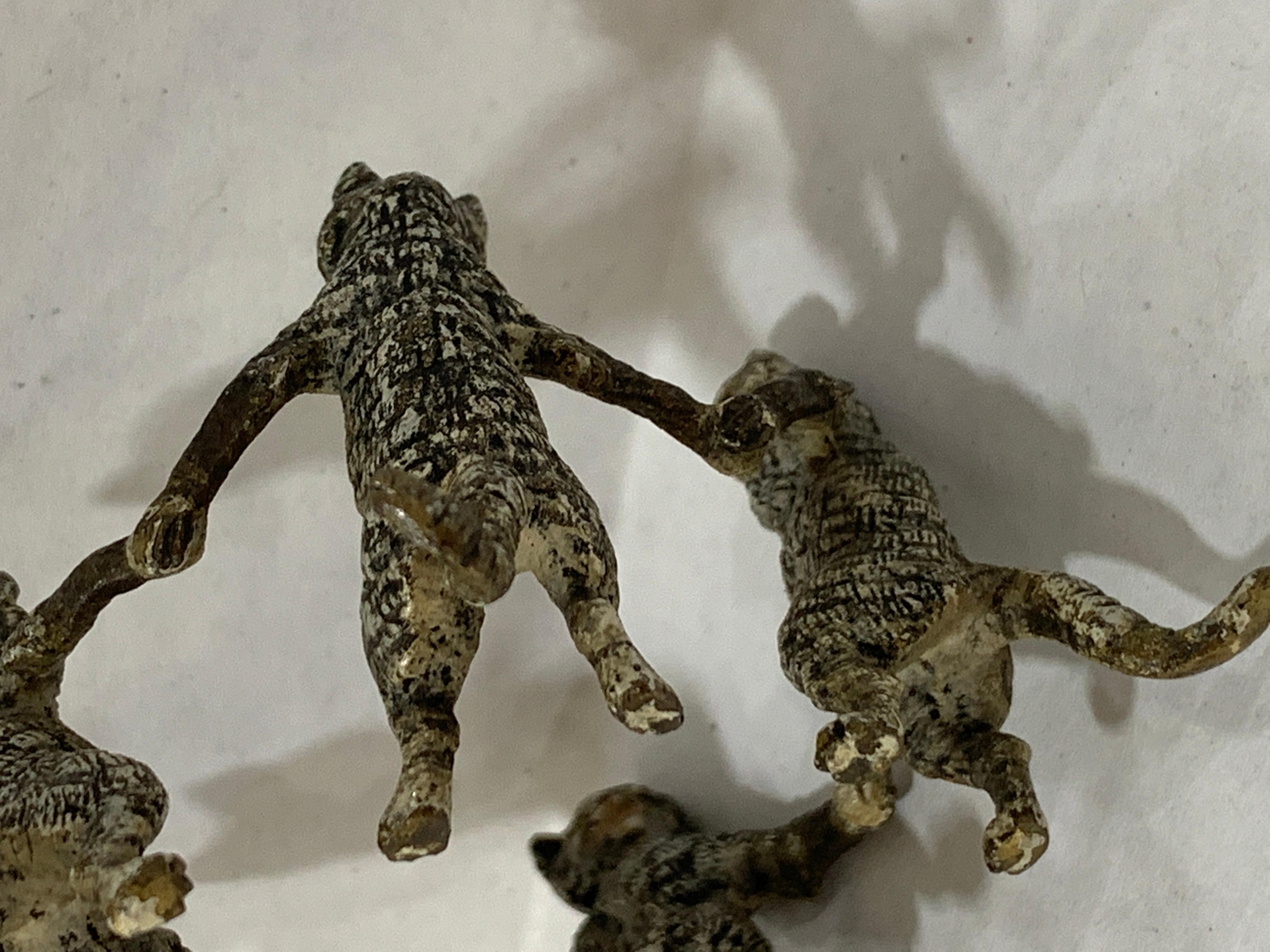 Vienna Cold Painted Bronze Dancing Cats, Attributed to Bergman 3