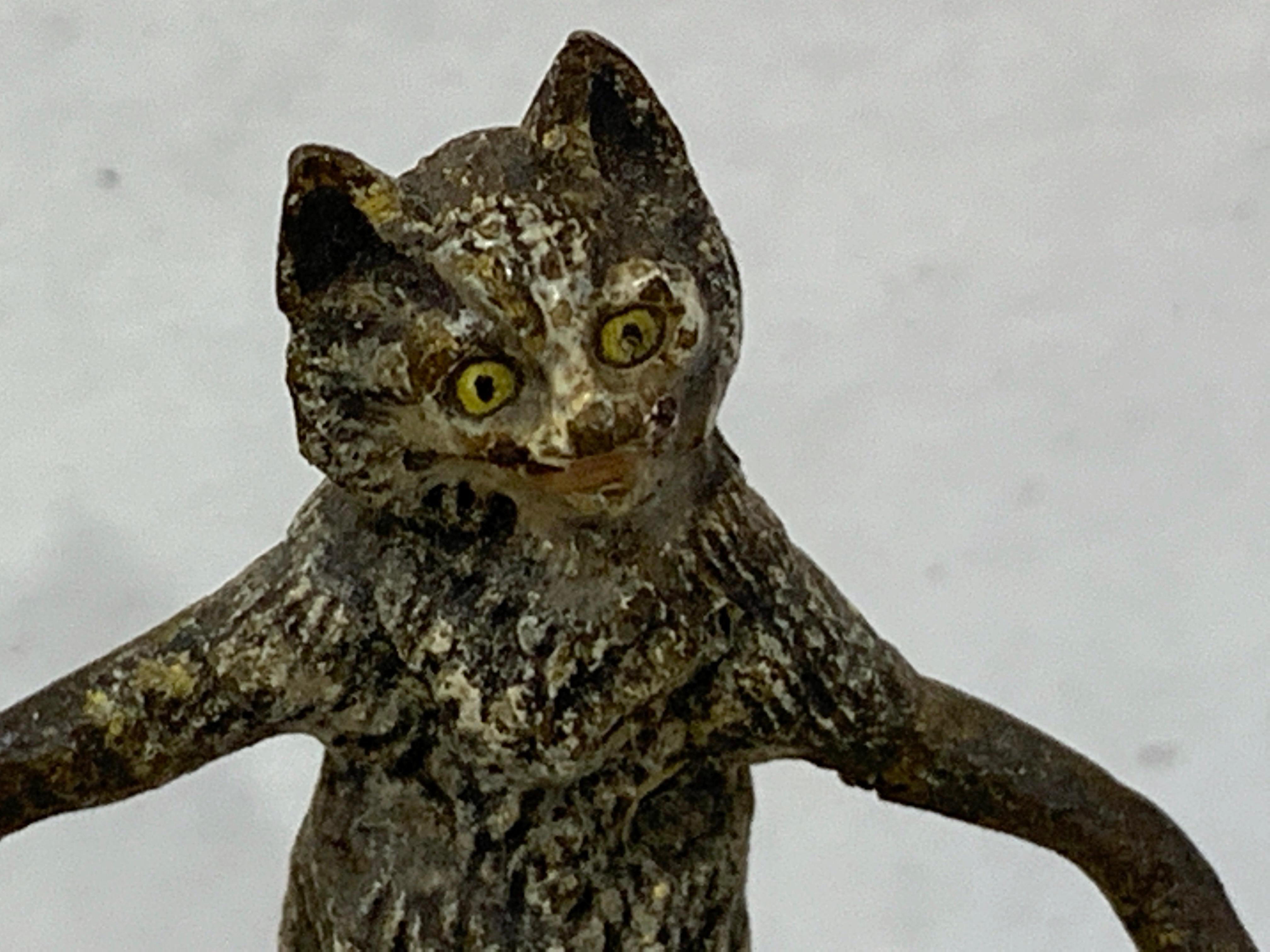 Vienna Cold Painted Bronze Dancing Cats, Attributed to Bergman 7