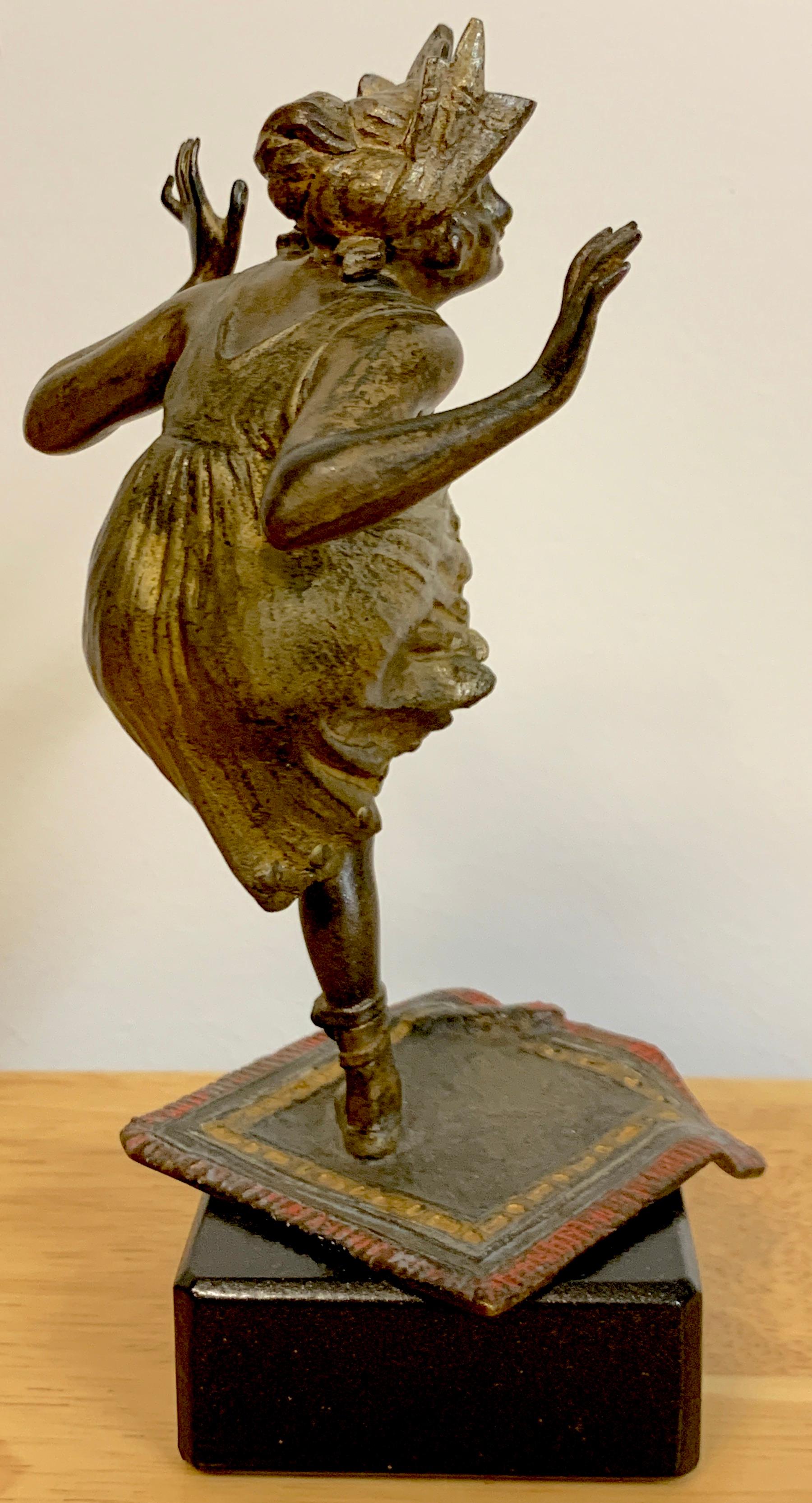 Austrian Vienna Cold Painted Bronze Dancing Flapper, Attributed to Bergman For Sale