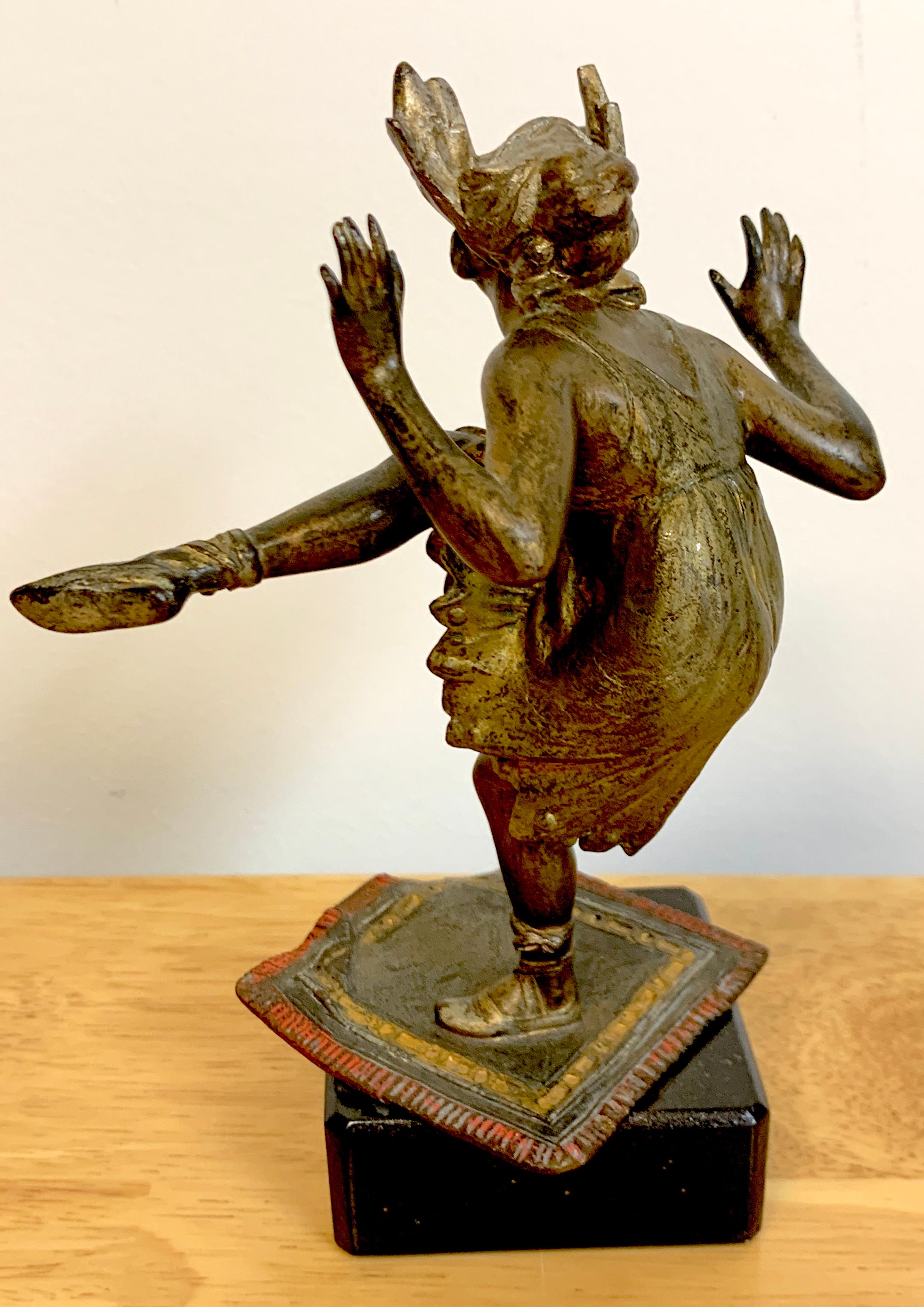 Vienna Cold Painted Bronze Dancing Flapper, Attributed to Bergman In Good Condition For Sale In West Palm Beach, FL