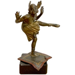 Vienna Cold Painted Bronze Dancing Flapper, Attributed to Bergman