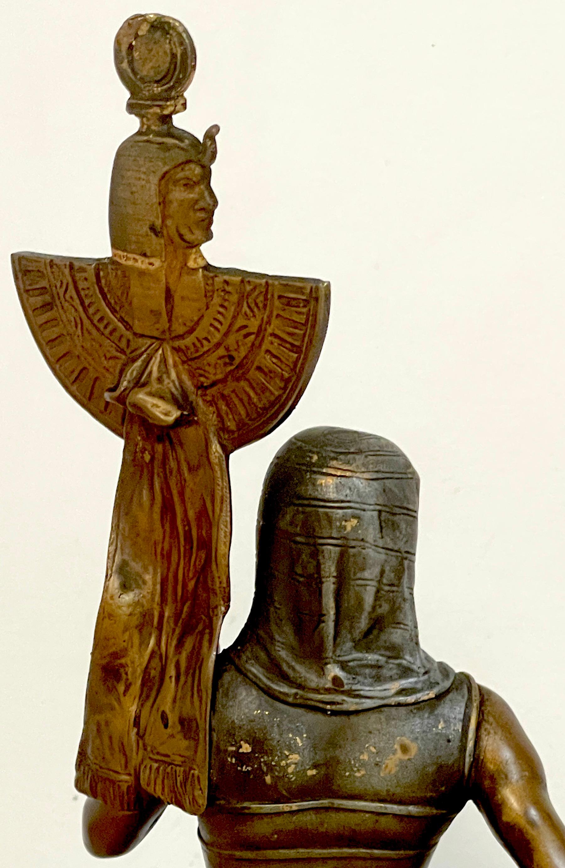 Wiener Kaltbemalter ägyptisch-ägyptische Anhänger aus Bronze, Bergman zugeschrieben im Angebot 1