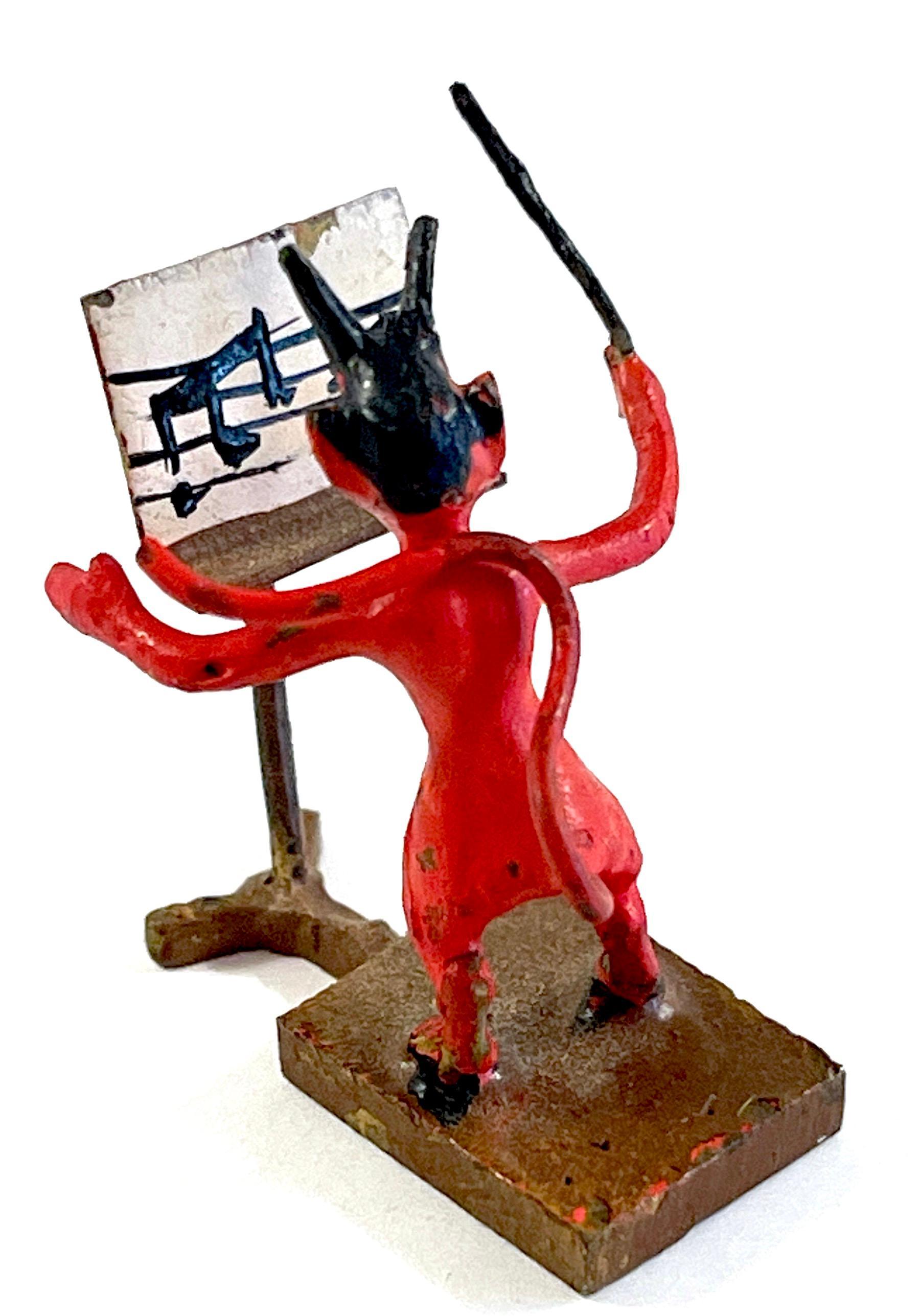 Vienna Cold Painted Bronze Ten Piece Devil Orchestra, Attributed Franz Bergman In Good Condition For Sale In West Palm Beach, FL
