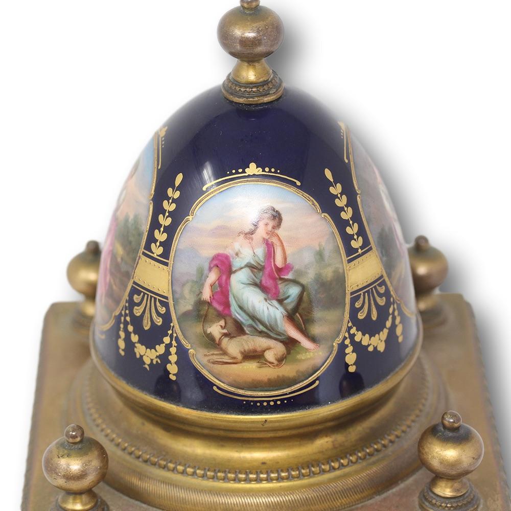 XIXe siècle Horloge à colonne de Vienne Franz Dorfl Studio & Lenzkirch