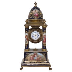 Antique Vienna Column Clock Franz Dorfl Studio & Lenzkirch