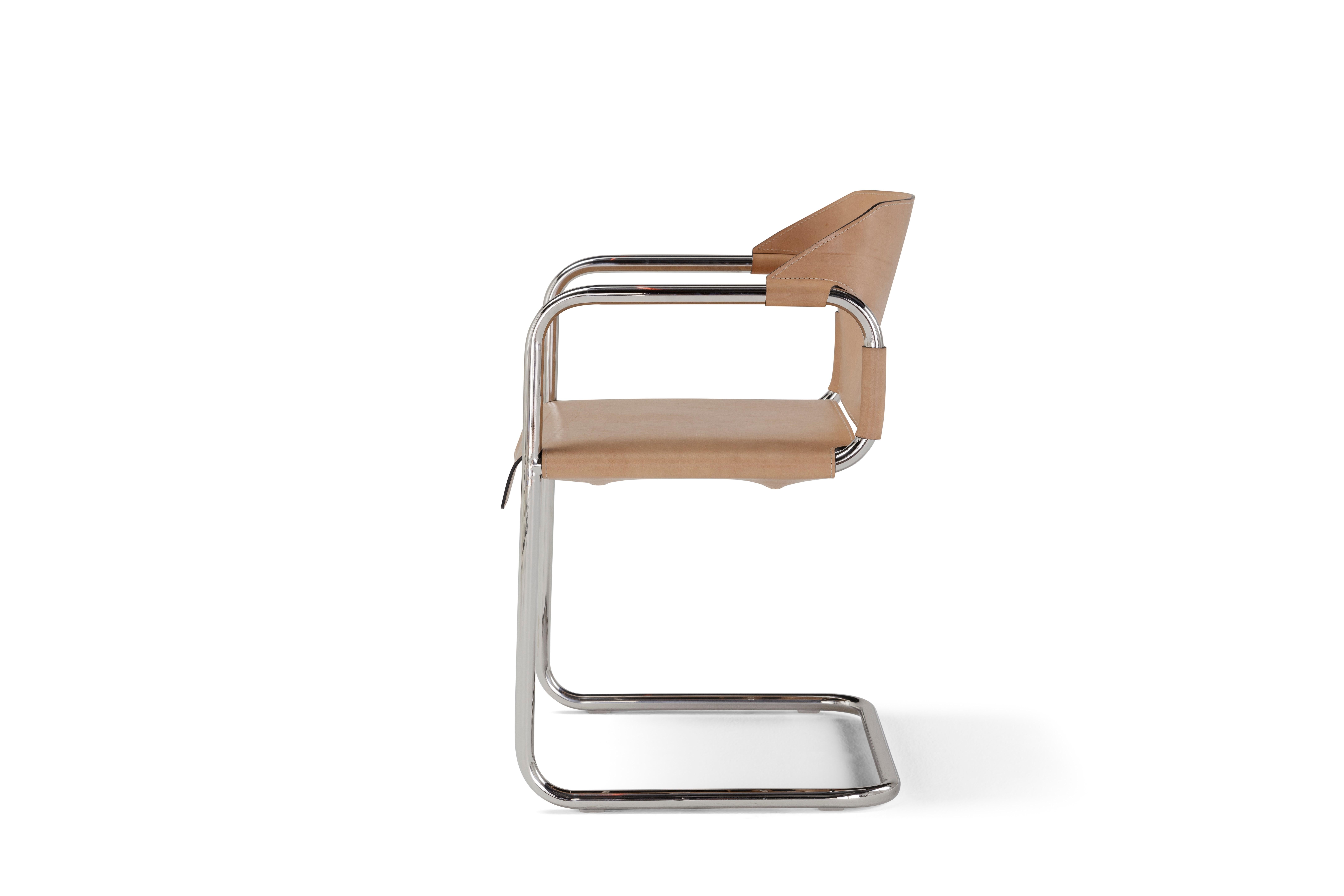 Wiener Cuoio-Stuhl von Amura Lab (Postmoderne) im Angebot