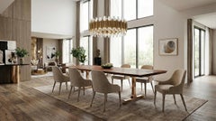 Vienna Dining Table with Brushed Bronze Legs by Florian Roeper