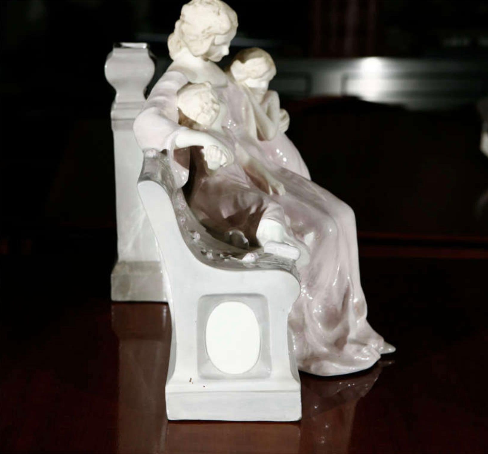Austrian Vienna Faience Porcelain Figurine by Schauer For Sale