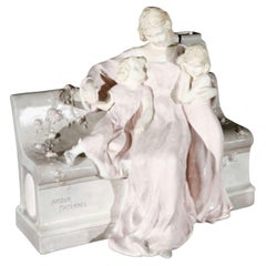 Antique Vienna Faience Porcelain Figurine by Schauer