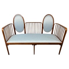 Vienna J&J Kohn by Gustav Siegel Secession Bench Settee No 415