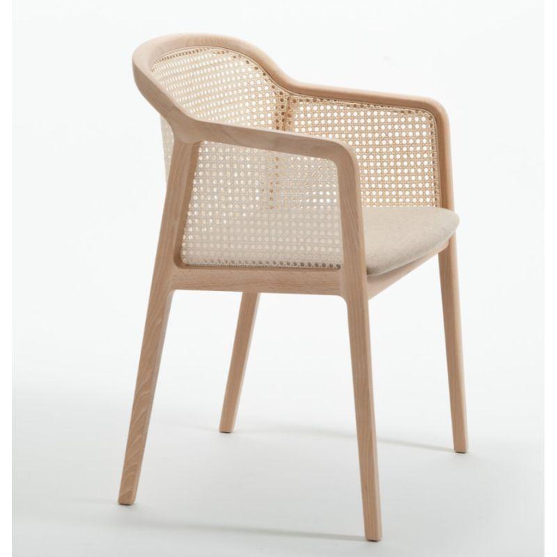 Modern Vienna Little Armchair, Beech Wood, Beige by Colé Italia For Sale