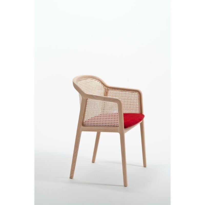 Vienna little armchair, natural beech wood, red velvet by Colé Italia with Emmanuel Gallina
Dimensions: H 78, W 53, D 50 cm
Materials: Beech Wood Chair with Straw Back and Upholstered Seat

Also Available: CA Canaletto; WE Wengé; BK Black,