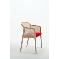 Vienna Little Armchair, Beech Wood, Red Velvet by Colé Italia