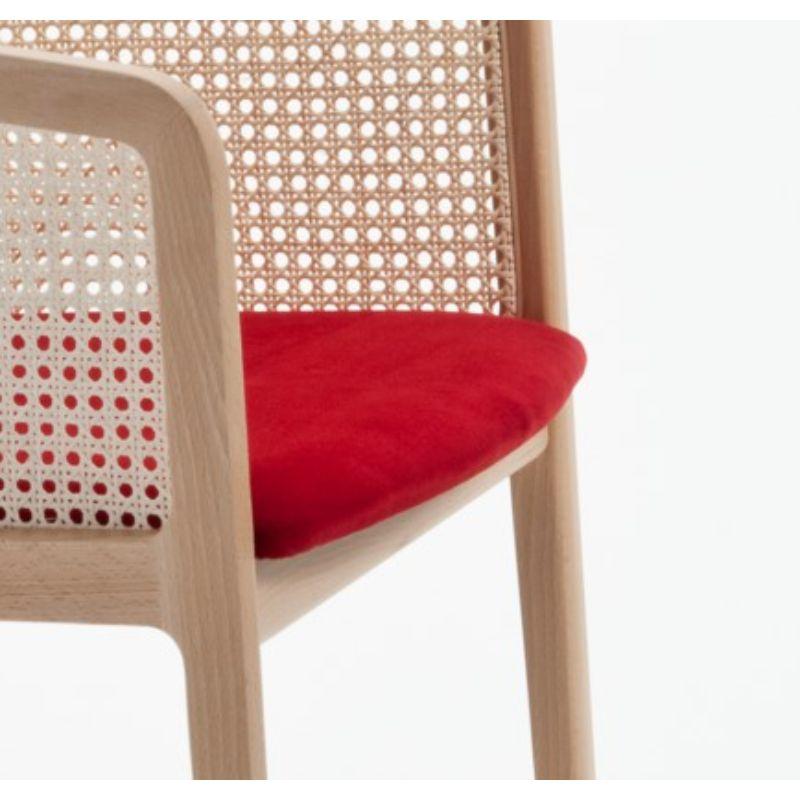 Vienna Kleiner Sessel, Buchenholz, Roter Samt von Colé Italia (Sonstiges) im Angebot