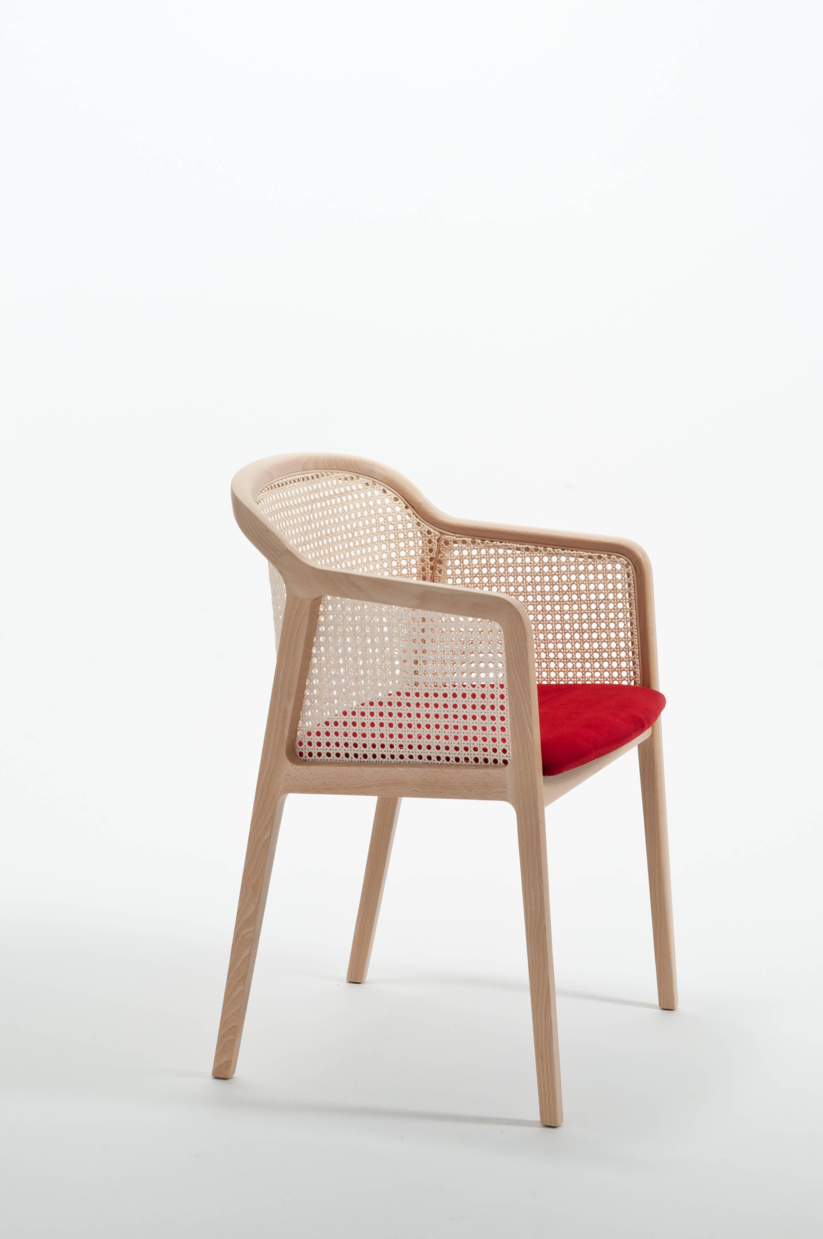 Wiener Kleiner Sessel Canaletto, minimalistisches Design und Tradition im Angebot 10