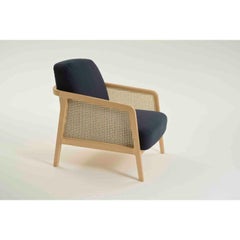 Vienna Lounge Armchair Beech Blue by Colé Italia