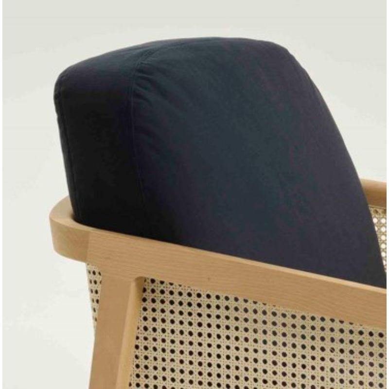 Modern Vienna Lounge Armchair Beech Blue by Colé Italia For Sale
