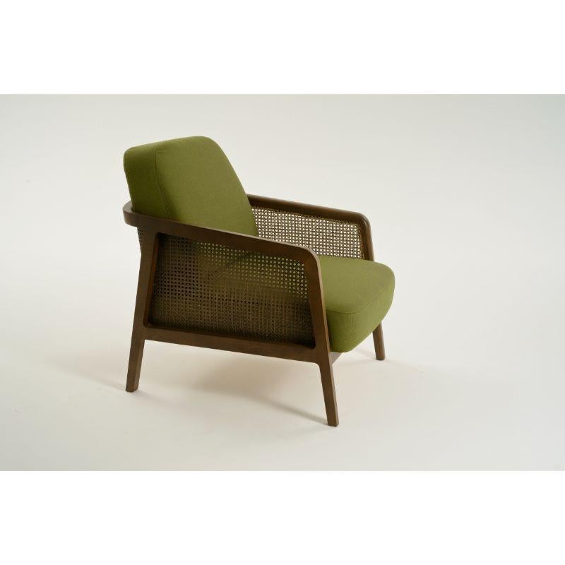 Vienna Lounge Canaletto Palm Green by Colé Italia with Emmanuel Gallina
Dimensions: H 78, W 53, D 50 cm
Materials: Lounge armchair in stained beech wood and straw; upholstered seat and back ( Cat CC)
Finishing: CA Canaletto, WE Wengè, BK Black,