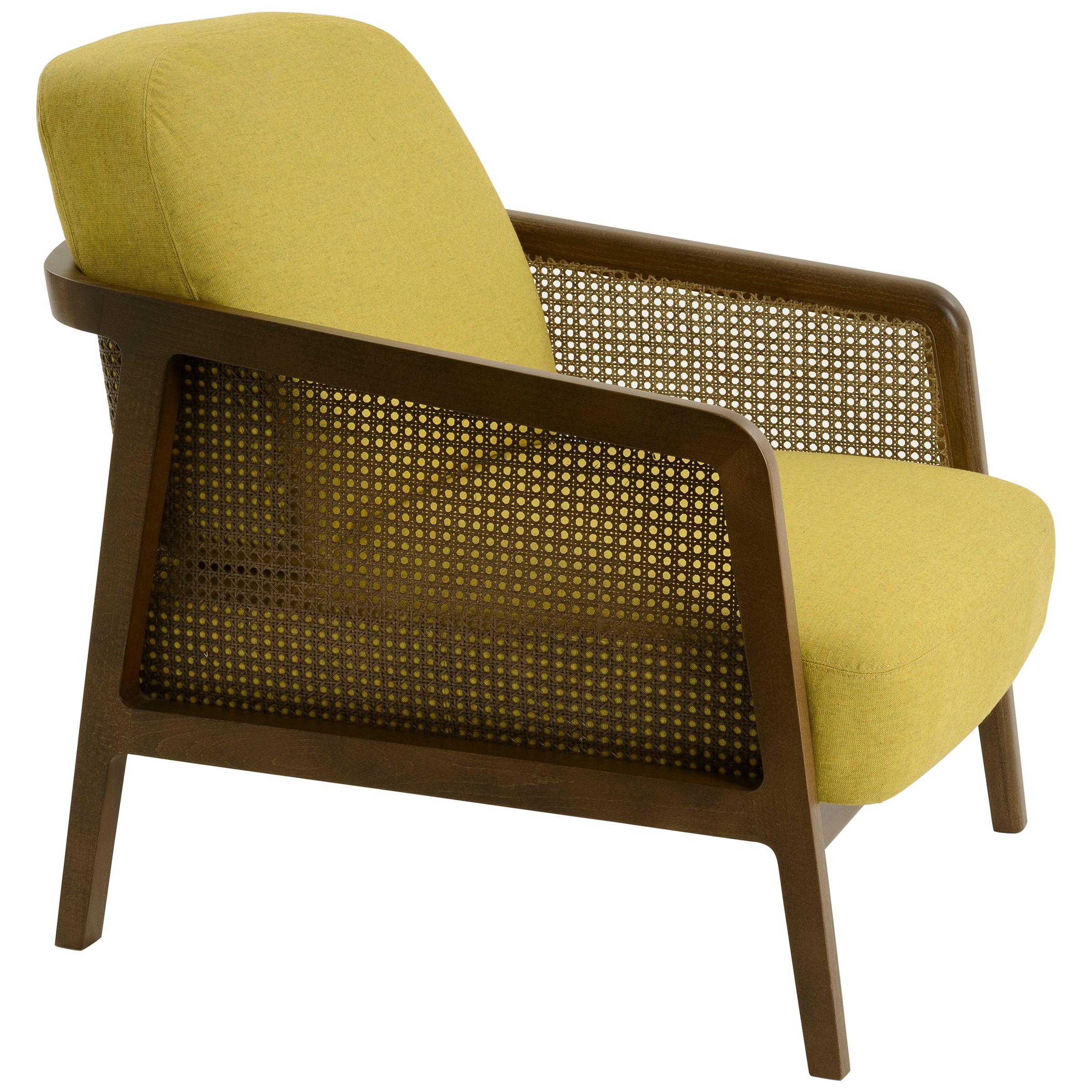 Vienna Lounge Canaletto by Colé, Yellow Upholstered Cushions Contemporary Design