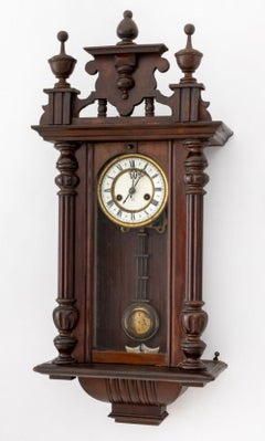 Vienna Mahogany Regulator Wall Clock, ca. 1900