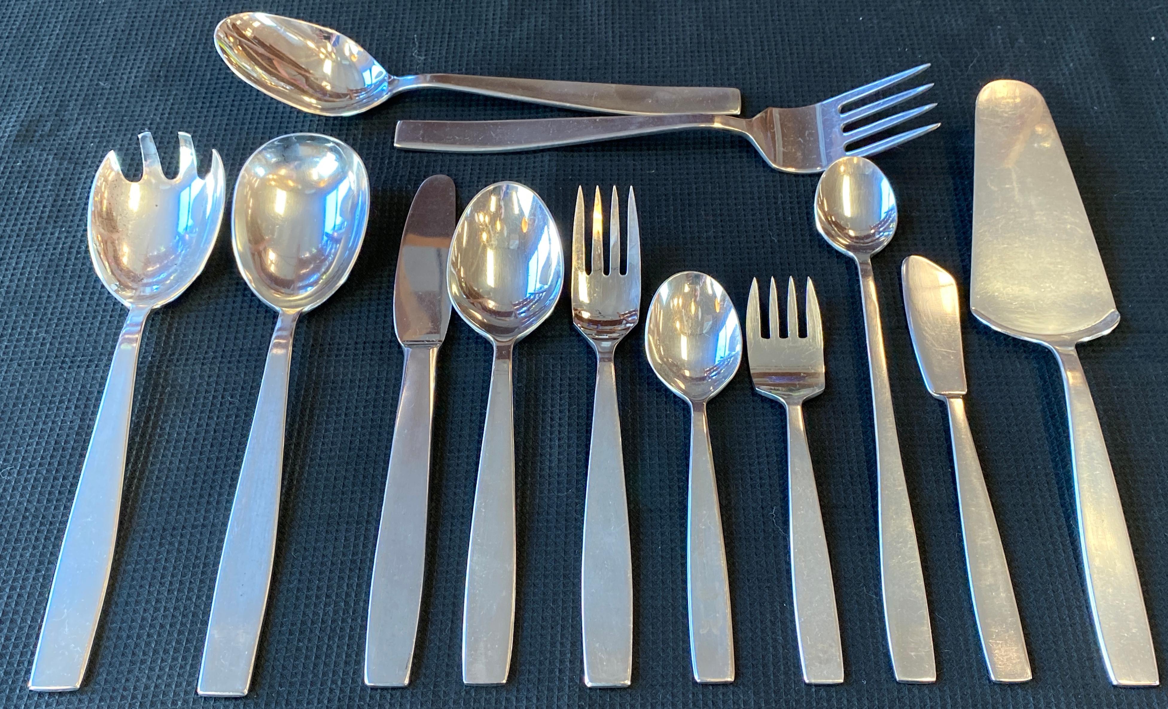 “Vienna Modern” Flatware Design by Helmut Adler for Amboss Austria 59pc Set For Sale 9