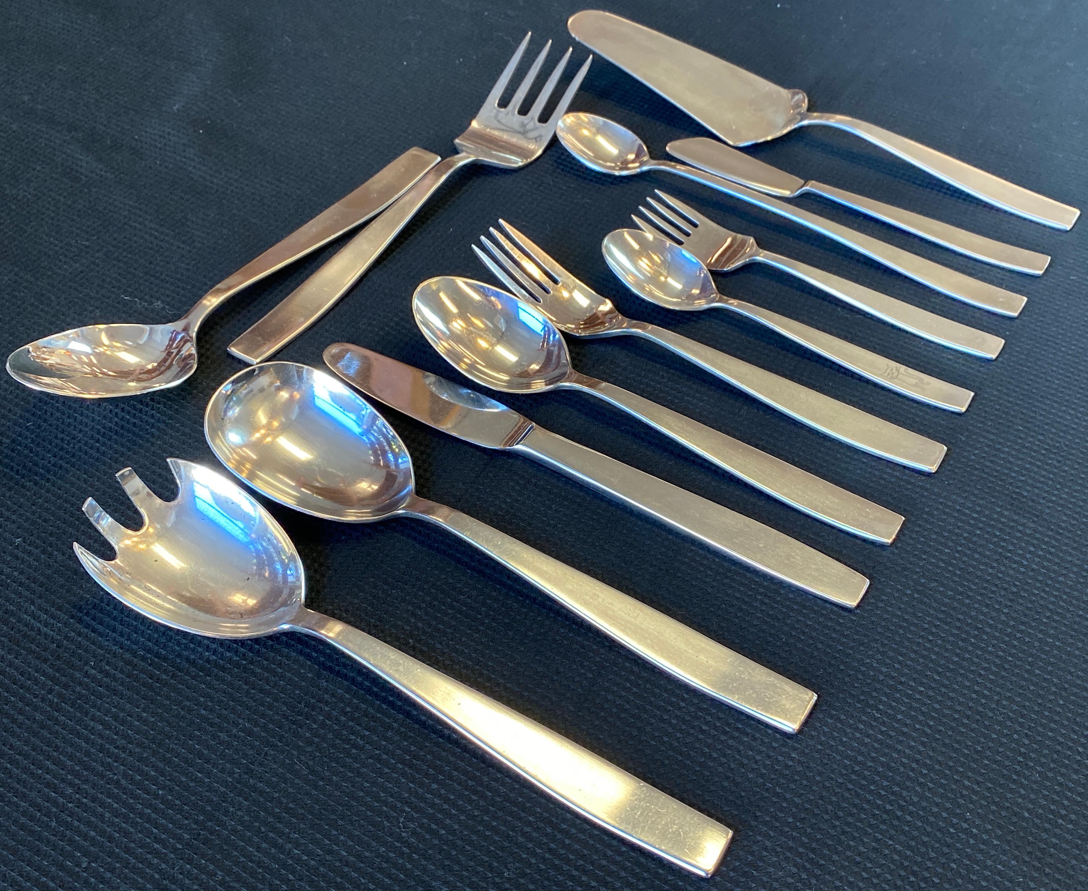 “Vienna Modern” Flatware Design by Helmut Adler for Amboss Austria 59pc Set For Sale 10